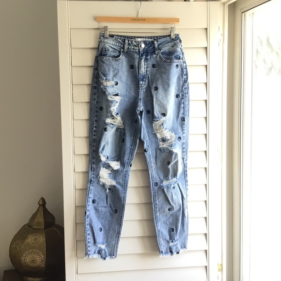 Tinseltown Jeans High Waist Distressed Yin Yang Denim Jeans Poshmark